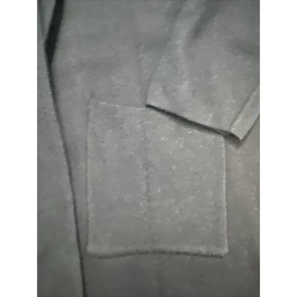 Lillusory Sweater Women’s Medium Long Black Open Cardigan Casual Career Heavy - Picture 6 of 9